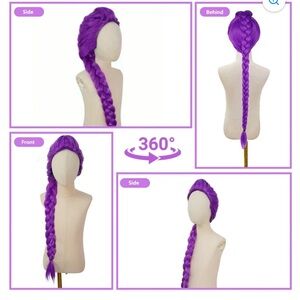 Rumi Purple Braided Hair Wig
